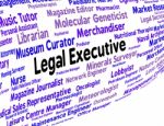 Legal Executive Means Managing Director And Attorney Stock Photo