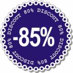 Discount Eighty Five Percent Stock Photo