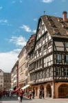 Pedestrianised Shopping Centre In Strasbourg Stock Photo