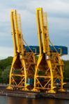 Shipping Cranes Stock Photo