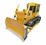 Heavy Crawler Bulldozer  Isolated Stock Photo