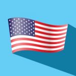 America Flag  Icon Stock Photo