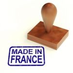 Rubber Stamp With Made In France Stock Photo