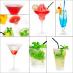 Cocktails Collage Stock Photo