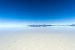 Salt Lake Uyuni In Bolivia Stock Photo