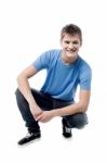 Young Guy Posing Stylishly Stock Photo