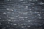 Black Brick Wall Stock Photo