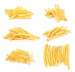 French Fries Isolated On The White Background Stock Photo