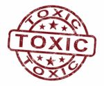 Stamp Showing Toxic Word Stock Photo