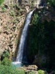 Waterfall Below The New Bridge At Ronda Spain Stock Photo