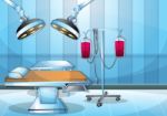 Cartoon  Illustration Interior Surgery Operation Room With Separated Layers Stock Photo