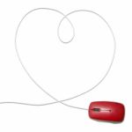 Computer Mouse With Heart Shaped Stock Photo