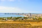 Panoramic View At The Salinas In Ecuador Stock Photo