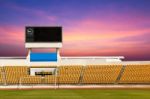 Stadium With Scoreboard Stock Photo