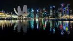 Night-time View Of Singapore Stock Photo