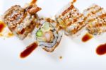 Fresh Sushi Choice Combination Assortment Selection Stock Photo