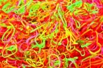 Elastic Bands Close Up Stock Photo