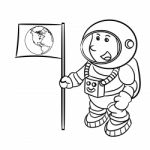 Hand Drawing An Astronaut - Illustration Stock Photo