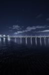 Shorncliffe Pier In The Evening Stock Photo