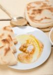 Hummus With Pita Bread Stock Photo