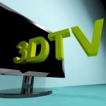 Three Dimensional Television Stock Photo