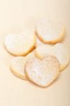 Heart Shaped Shortbread Valentine Cookies Stock Photo