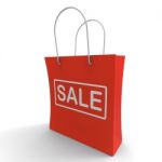 Sale Bag Shows Discount Or Promo Stock Photo