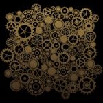 Steampunk Gears Background Stock Photo