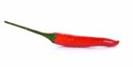 Red Hot Chili Pepper Isolated On A White Background Stock Photo