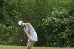 Michelle Wie Chips Golf Ball Stock Photo