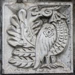 Bas-relief Of Fairytale Bird Stock Photo