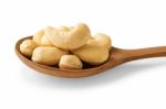 Cashew Nut On White Stock Photo