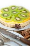 Kiwi  Pie Tart And Spices Stock Photo
