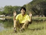 Portrait Of A Happy Asian Man Stock Photo