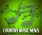 Country Music News Indicates Folk Song And Musical Stock Photo