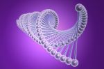 Model Of Twisted Dna Chain Stock Photo