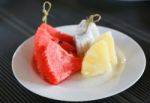 Watermelon And Pineapple Stock Photo