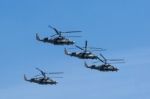 Kamov Ka-52 (alligator) Attack Helicopters Stock Photo