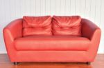 Red Sofa Stock Photo