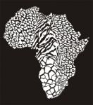 Animal Background With Map Of Africa Stock Photo