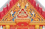 Close Up Of A Detailed Roof Of A Buddhist Temple Stock Photo