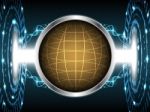 Abstract Globe Technology Design  Illustration Background Stock Photo