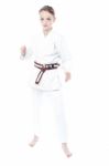 I Am A Karate Kid ! Stock Photo