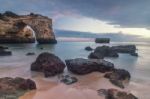 Beautiful Beach Of Albandeira Stock Photo