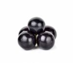 Black Grape Isolated On The White Background Stock Photo