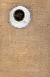 Espresso Coffee In White Cup Stock Photo