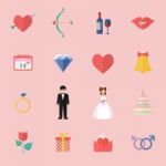 Valentines Day Icon Set Stock Photo