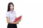 Portrait Of  Student University Uniform Stock Photo