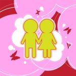 Couple Love Background Design Stock Photo