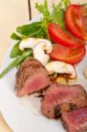 Beef Filet Mignon Grilled With Vegetables Stock Photo